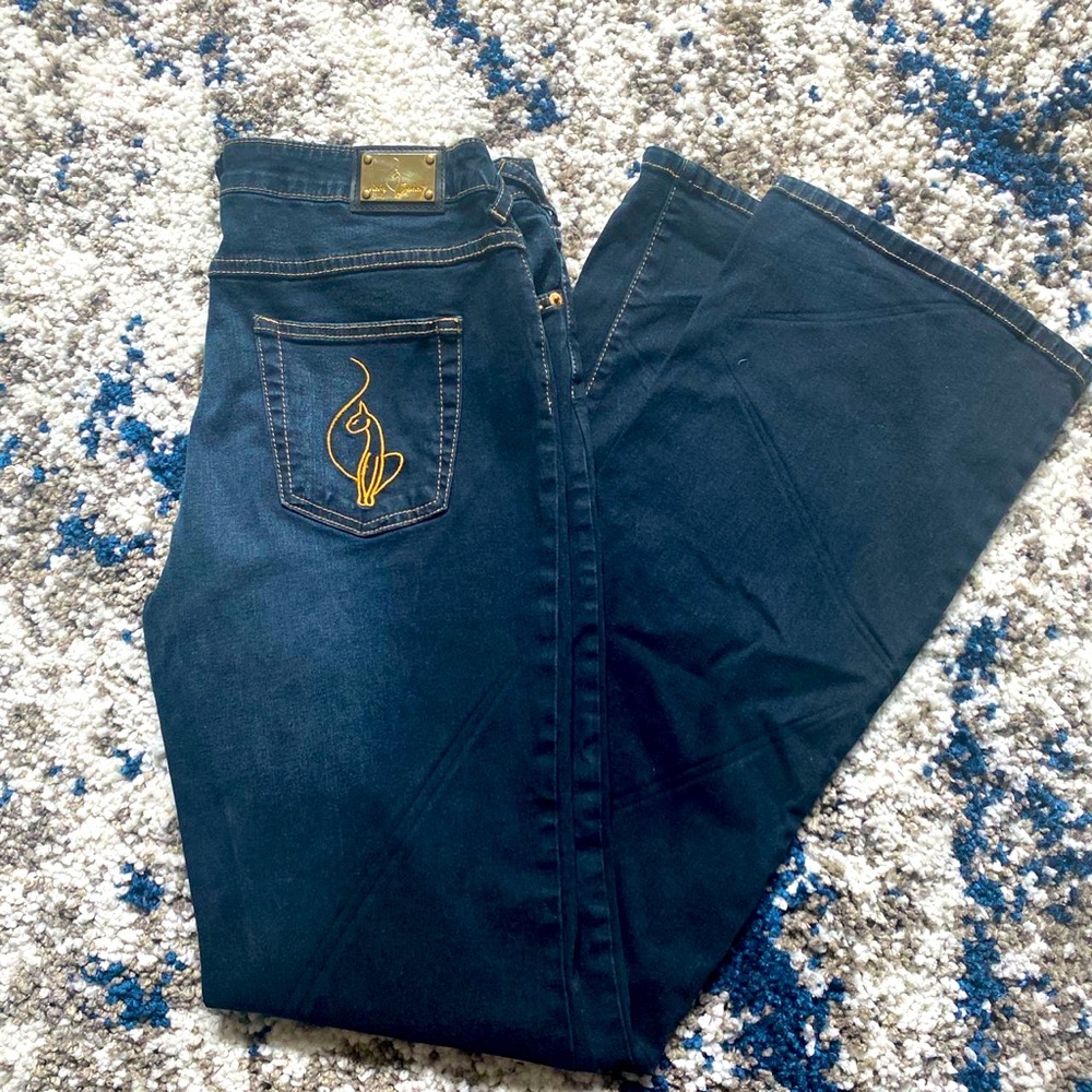 VINTAGE BABY PHAT FLARE LONG DENIM SZ16